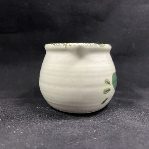 Sponge Folk Art Green Cream And Sugar Set With Tray - Picture 13 of 16